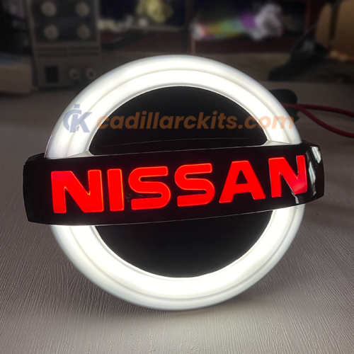 black and red nissan emblem