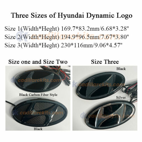 Dynamic Hyundai Light Up Emblem（Three Sizes You Can Choose From）