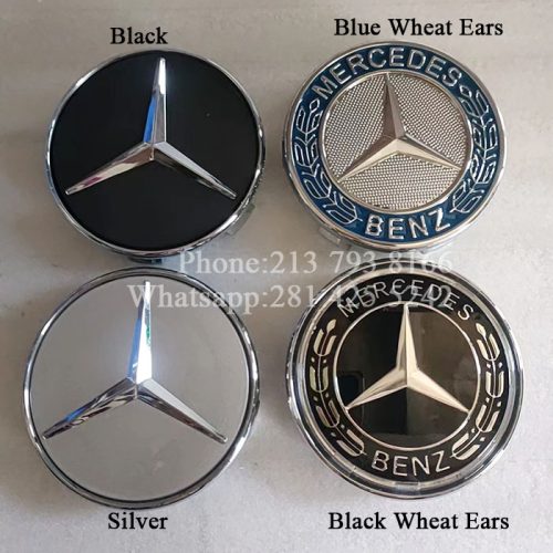 3rd Generation Mercedes Benz Floating Center Caps (4Pcs)