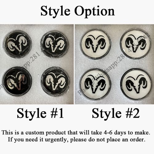 Custom Dodge Floating Center Caps for Stock Wheels or AfterMarket Rims