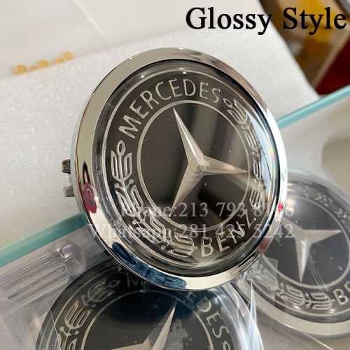 Mercedes Benz Floating Center Caps (Glossy Style)