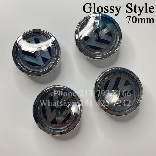 VW Floating Center Caps 70mm (Glossy Style)