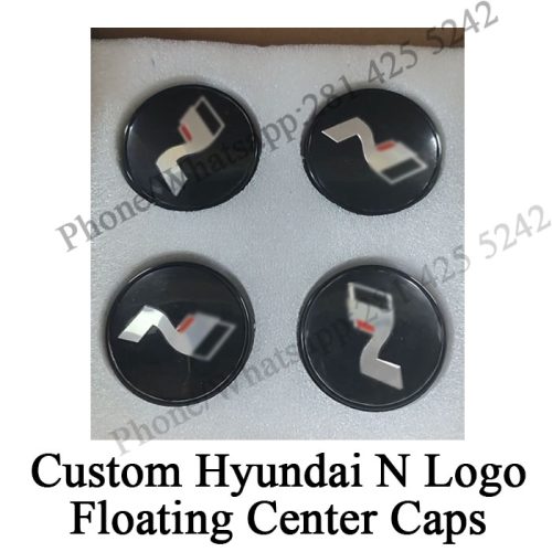 Custom Hyundai N Logo Floating Center Caps