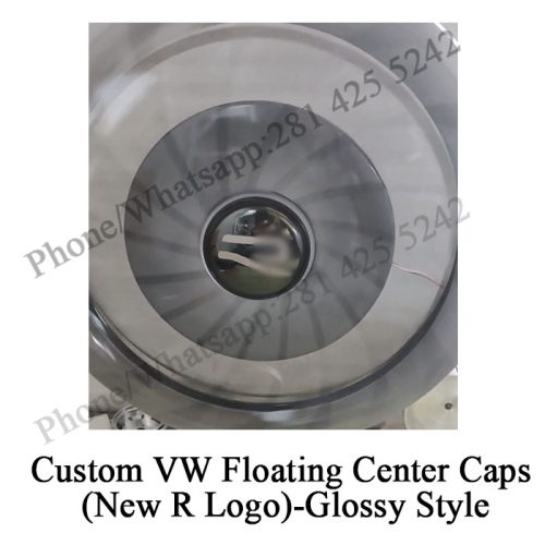 Custom VW Floating Center Caps (New R Logo)