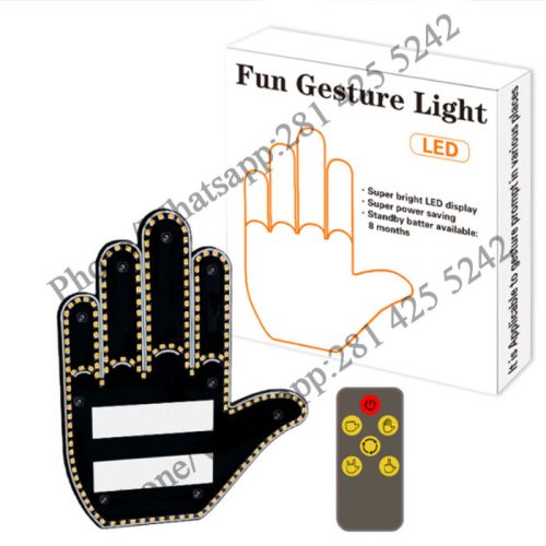 Middle Finger Light for Car with Remote