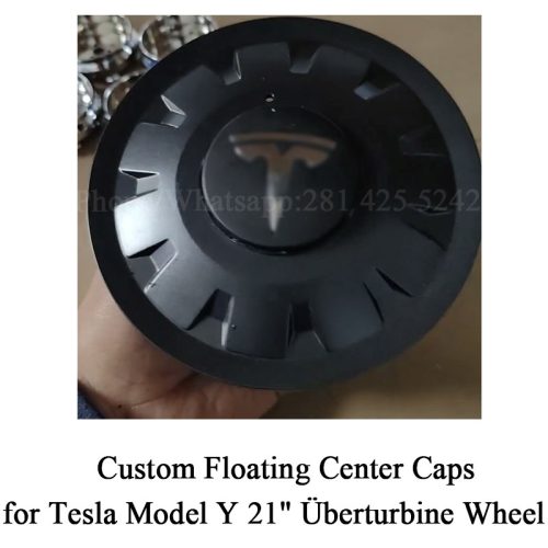 Custom Tesla Floating Center Caps for Model Y 21" Uberturbine Wheel (4Pcs)