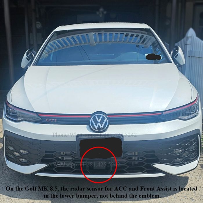 Silver VW LED Emblem for Golf MK8.5 (2024–Present) - Image 2