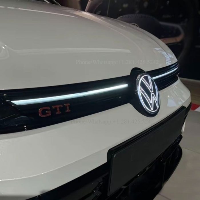 Silver VW LED Emblem for Golf MK8.5 (2024–Present)