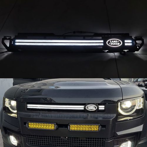 LED Grille & Emblem Light Kit for Land Rover Defender — Illuminated Front Badge & Grille Logo